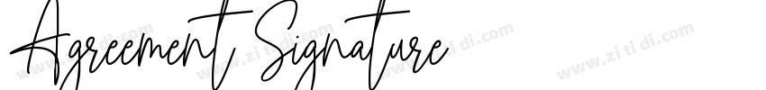 Agreement Signature字体转换